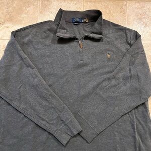 Ralph Lauren Men's Charcoal Quarter-Zip Sweatshirt